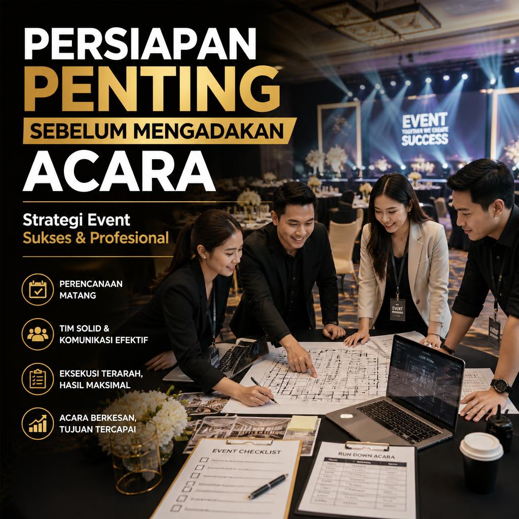 Persiapan Penting Sebelum Mengadakan Acara Agar Berjalan Lancar